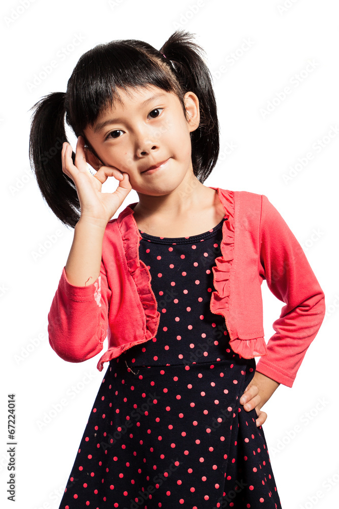 asian girl portrait on white background asian girl portrait on white background