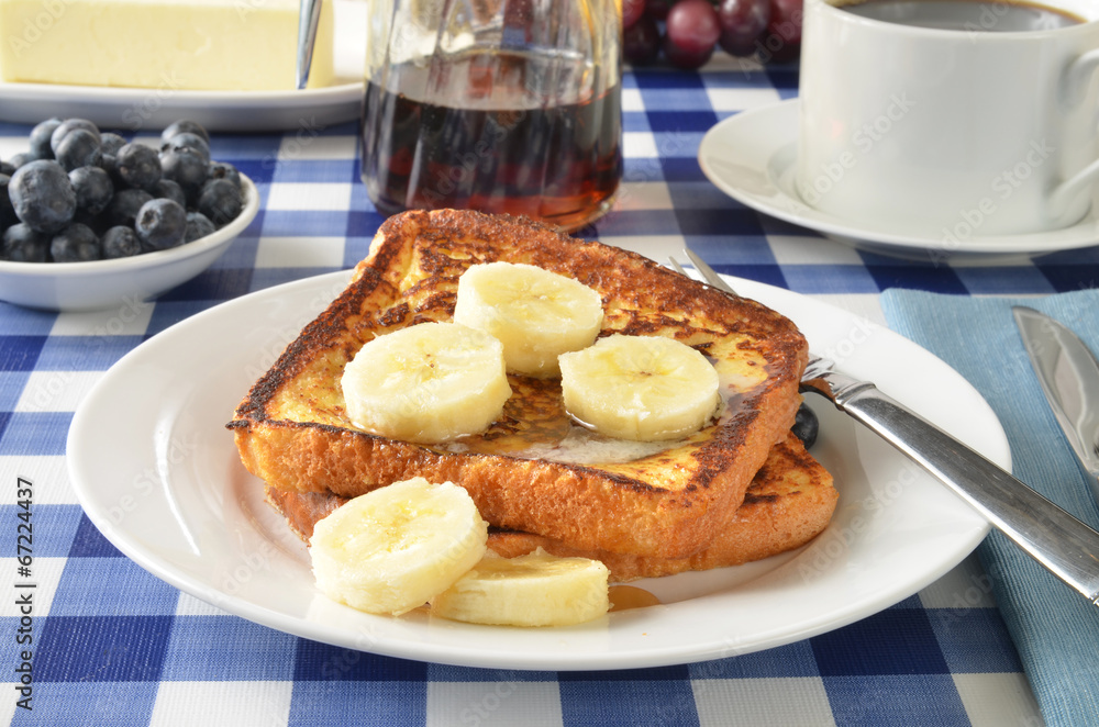 French toast with bananas French toast with bananas