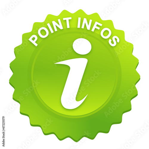 point infos sur bouton web denté vert