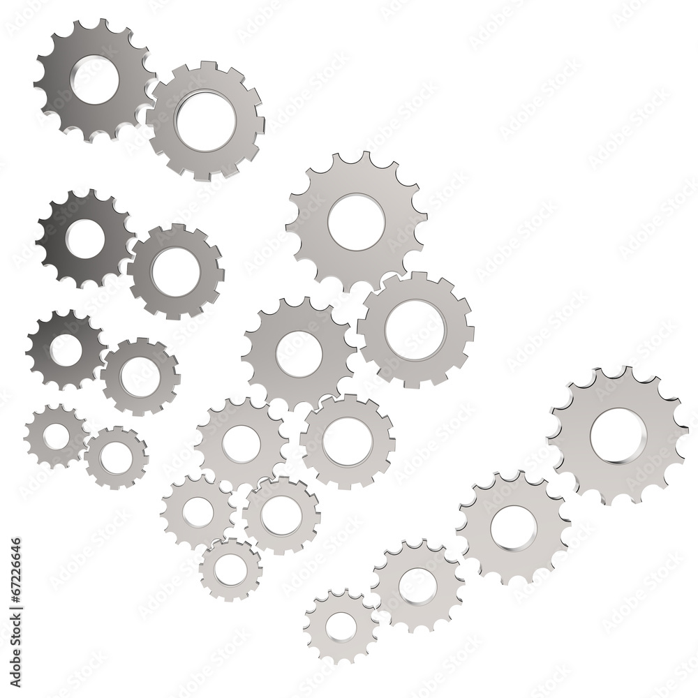 3d cog gear on white background 3d cog gear on white background