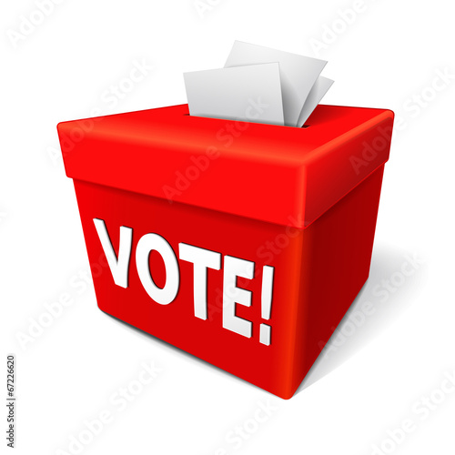 vote word on the red box