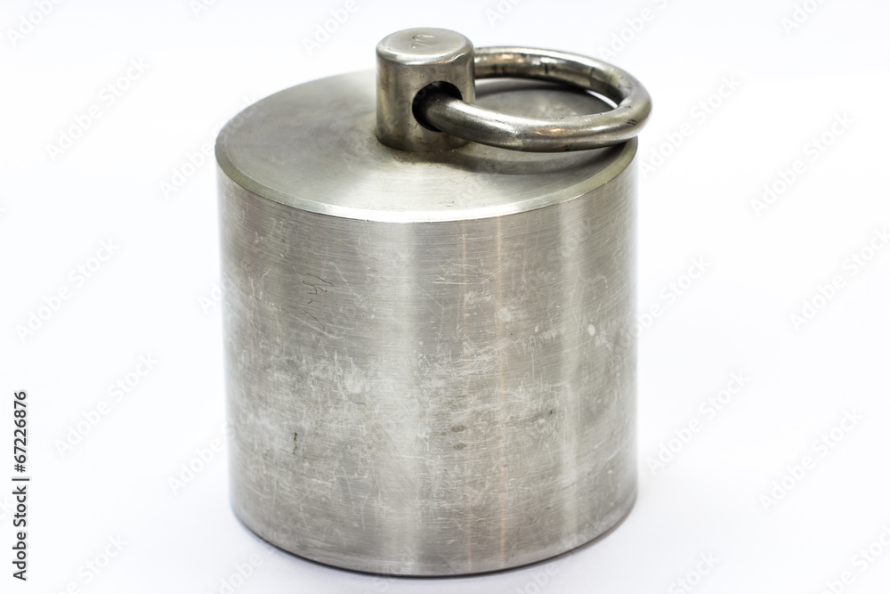 calibration weight isolated on white background calibration weight isolated on white background