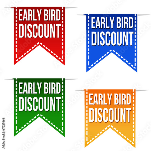 Early bird discount ribbons