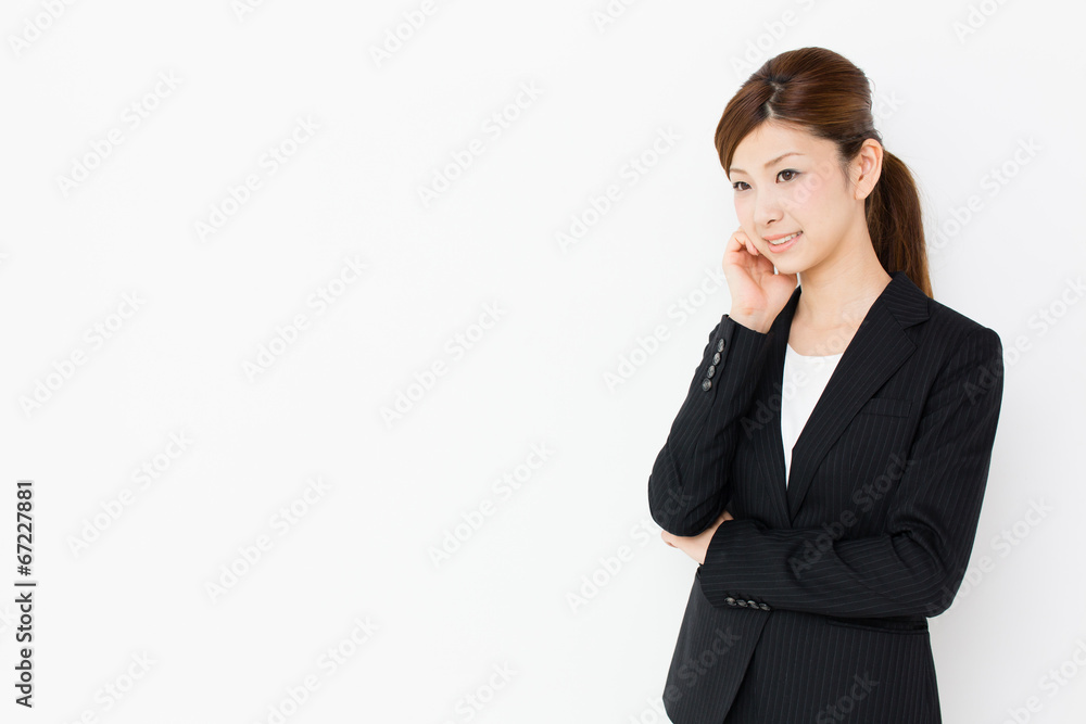asian businesswoman on white background asian businesswoman on white background