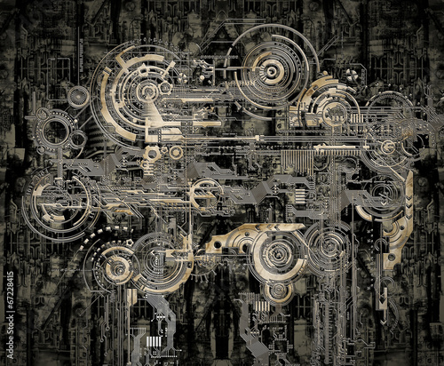 Technically electronic background