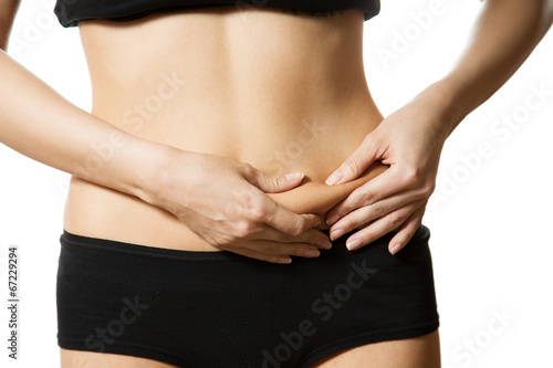 Hand on the tummy