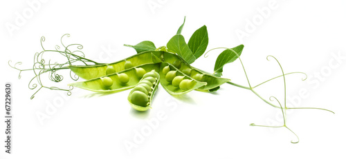 The still life of the green peas