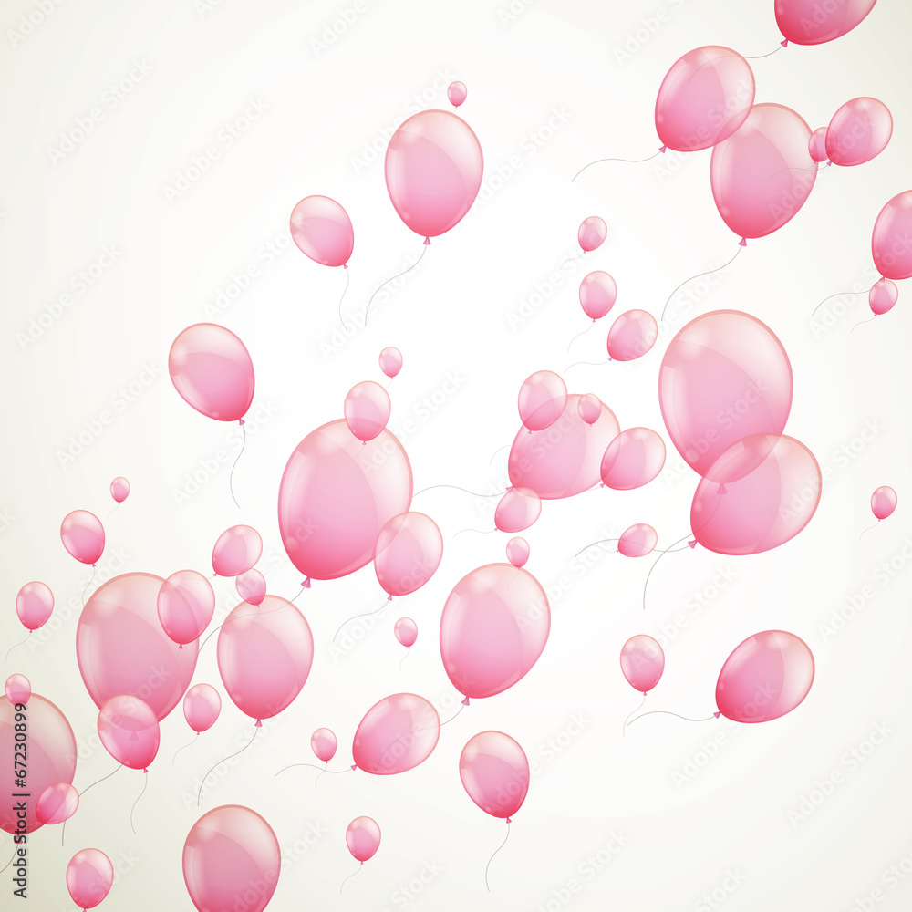 Vector Illustration of Flying Balloons