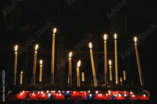 Candles in catholic church