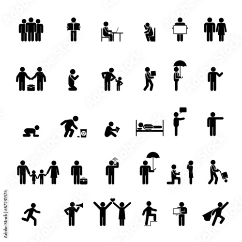 people in various poses