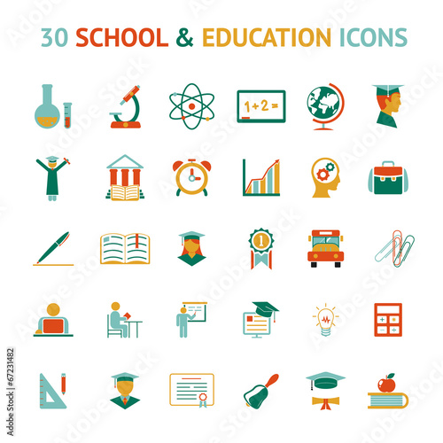 vector 30 education icons