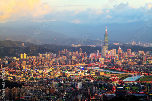 the view of Taipei city, Taiwan