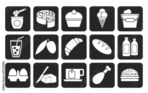 Silhouette Dairy Products - Food and Drink icons