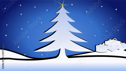 Vector format of cimple Christmass background photo