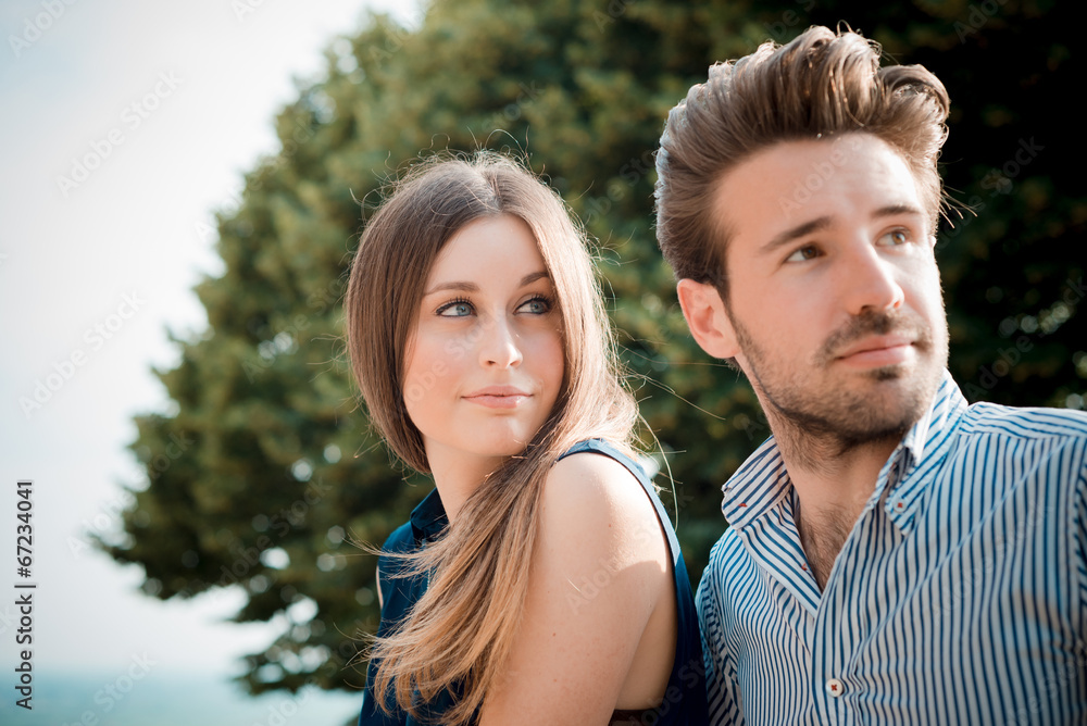 Fototapeta premium young beautiful couple lovers