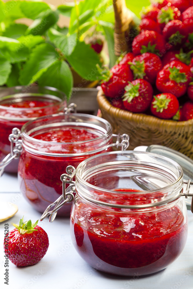Home made strawberry jam. Home made strawberry jam.