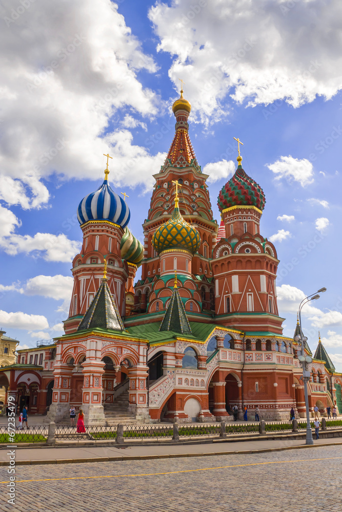 St. Basil's Cathedral on Red Square in Moscow, Russia.