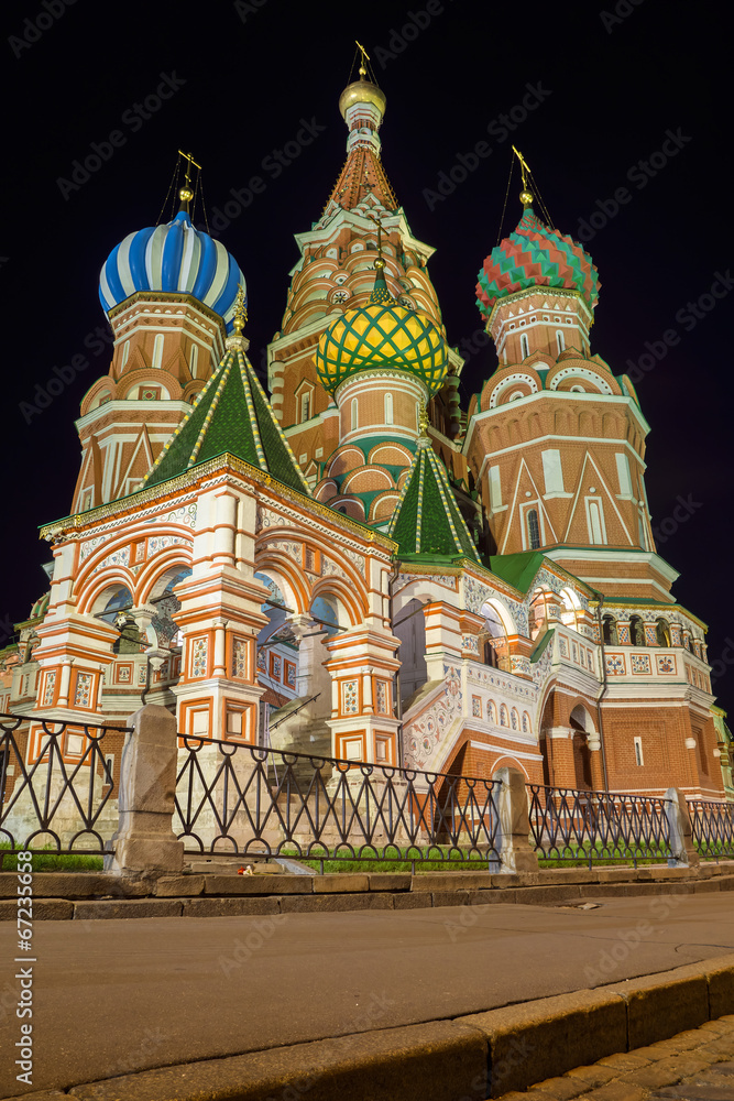 St. Basil's Cathedral on Red Square in Moscow, Russia.