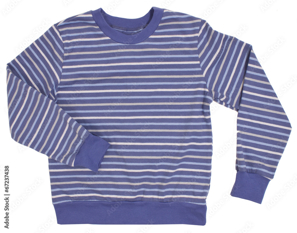 Striped sweater for children isolated on white Striped sweater for children isolated on white