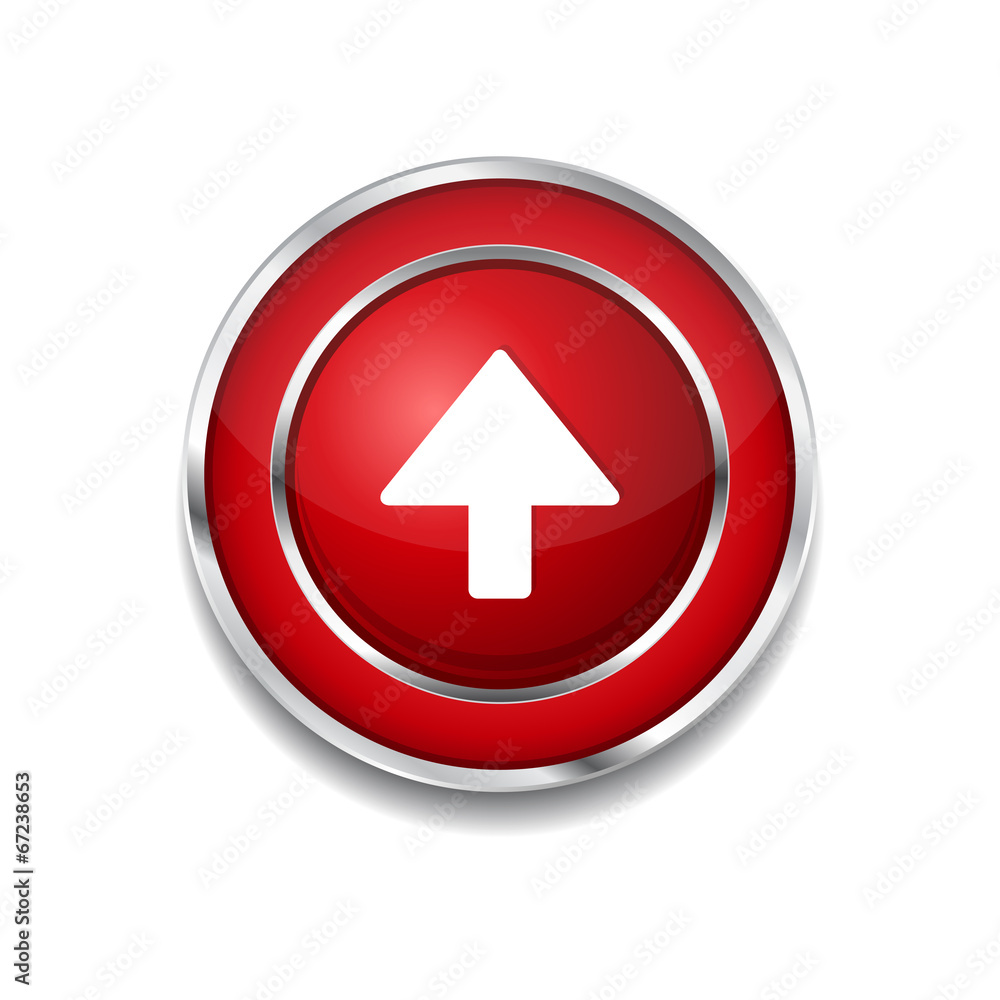 Up Key Circular Vector Red Web Icon Button Up Key Circular Vector Red Web Icon Button