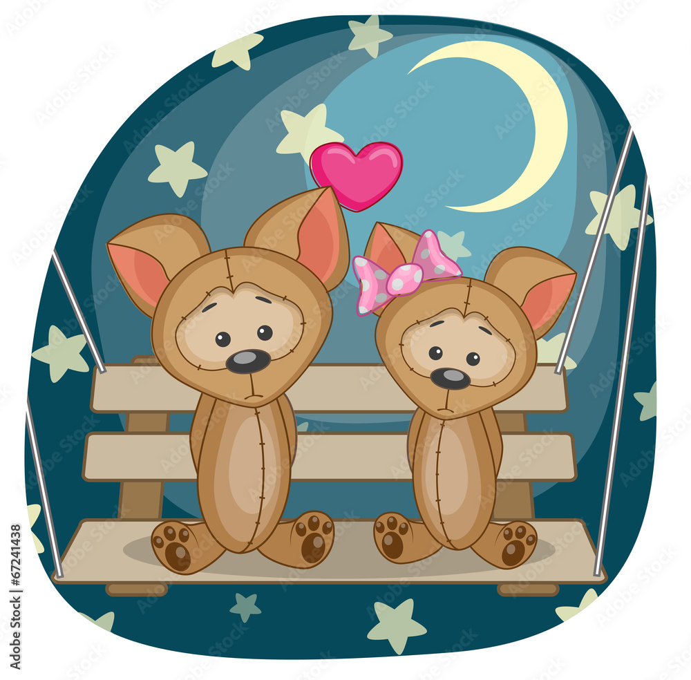 Fototapeta premium Lovers Dogs