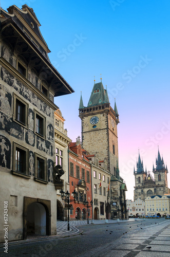 Prague's market square, Czech Republic.