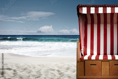 Strandkorb am Srand