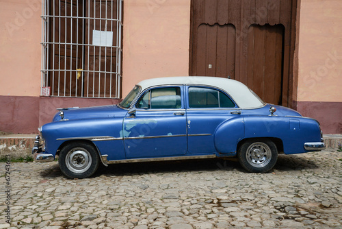 old car on street in Havana Cuba