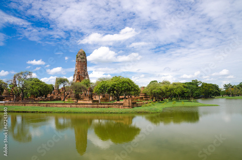 Historic Site in Ayutthaya province of Thailand © suksawad