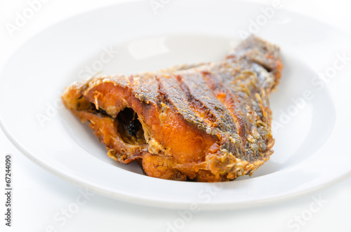 fried fish in plate