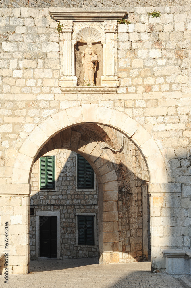 Ploce door at the citadel of Dubrovnik