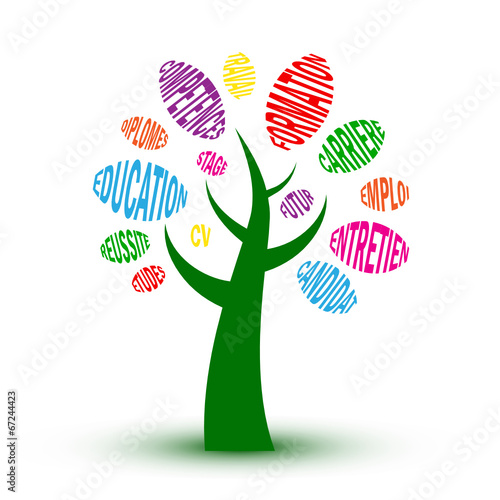 Arbre "FORMATION" (cv études emploi réussite diplômes mots clés)