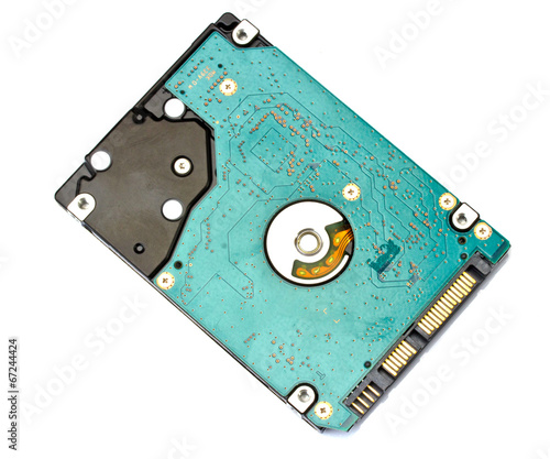 Hard disk drive HDD on white background