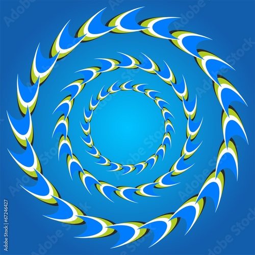 optical illusion circle tails