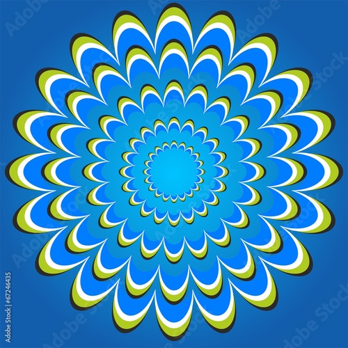 optical illusion flower circles