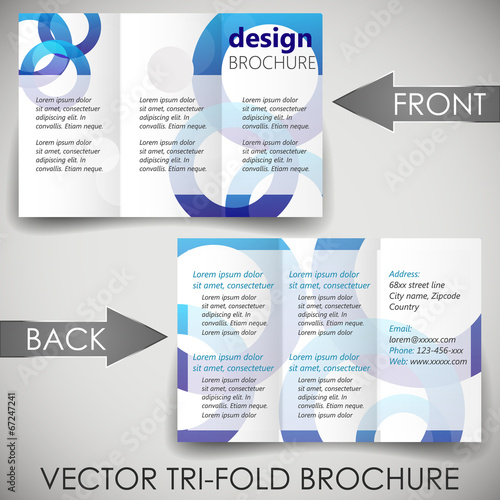 Tri fold corporate business store brochure