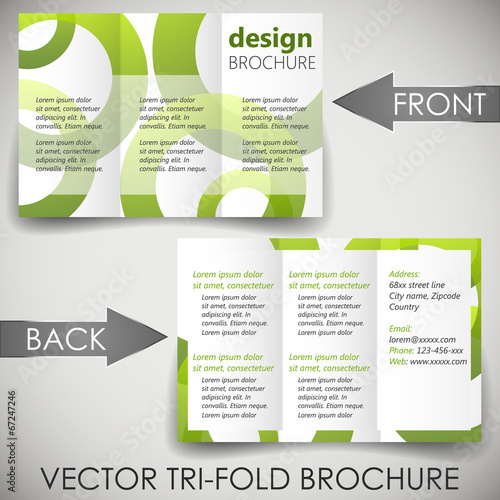 Tri fold corporate business store brochure