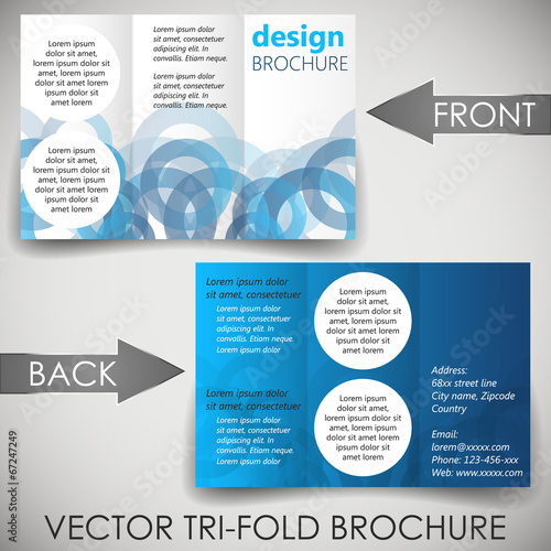 Tri fold corporate business store brochure