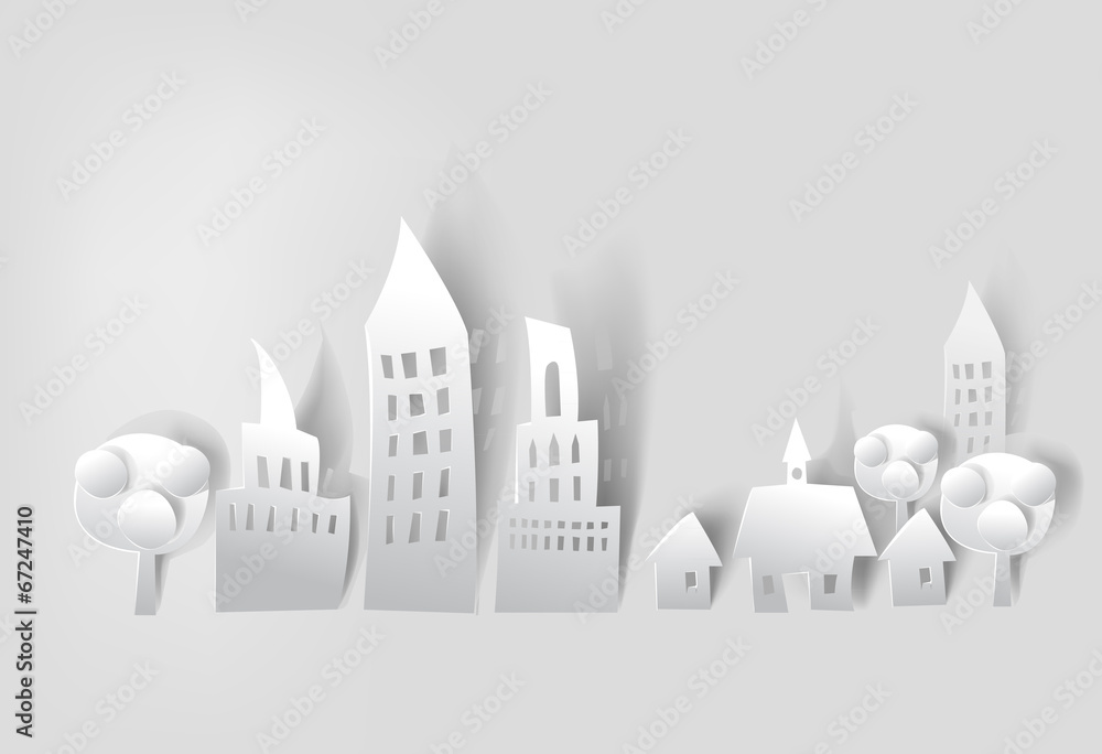 Paper city, abstract background