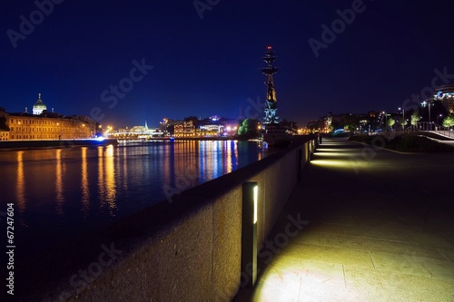 Crimean Embankment, Moscow, Russia (night)