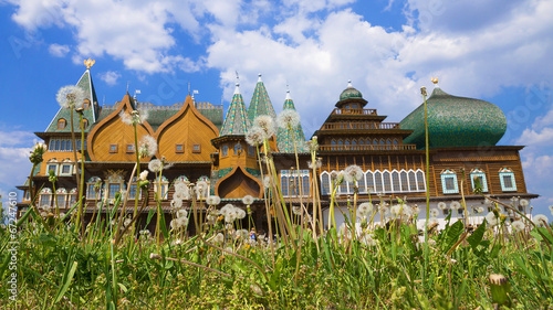 Photography wooden tower at the Museum Kolomenskoye, Moscow, Russia