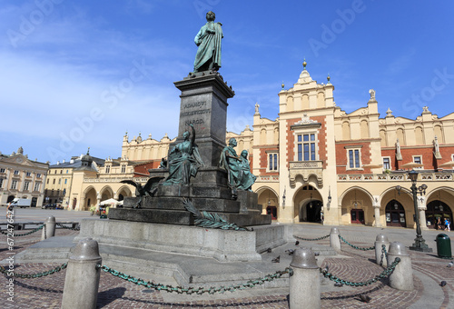 Monument of Polish poet Romantic era, Adam Mickiewicz, Cracow photo