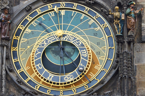 Astronomical clock on the town hall. Prague, Czech Republic