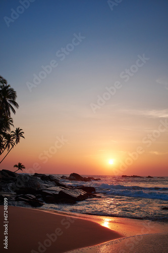 Sunset  and Tropical beach