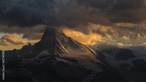 Dramatic sky over the Matterhorn