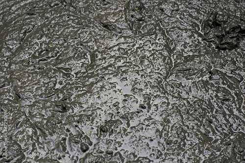 Gray mud, background and texture