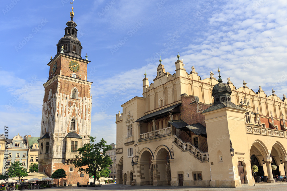 Town Hall Tower and Sukiennice Hall, Main Square, Krakow