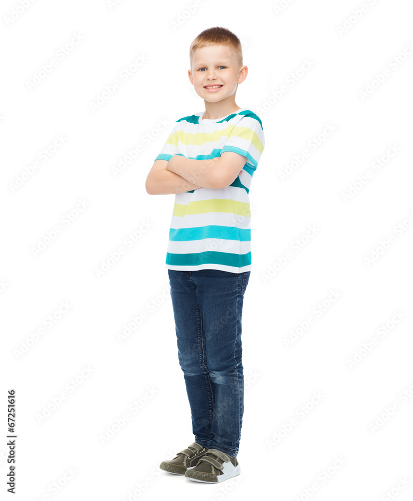 little boy in casual clothes with arms crossed little boy in casual clothes with arms crossed