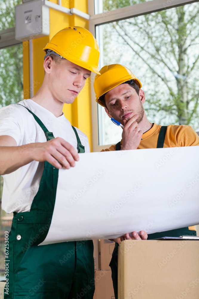 Engineers thinking about project Engineers thinking about project