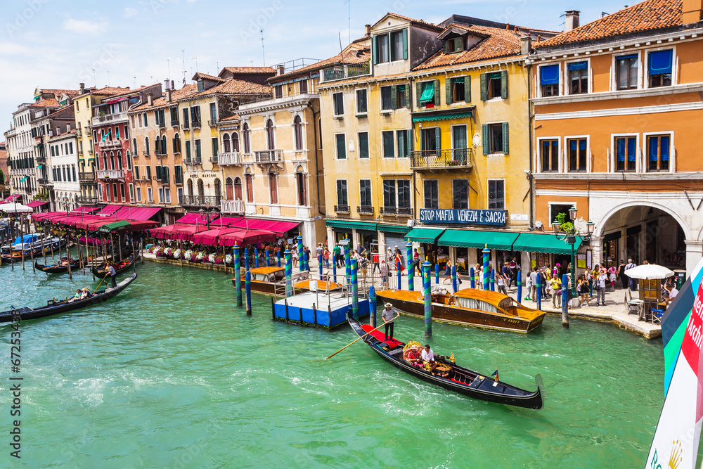 View of the Grand Canal from the Rialto Bridge